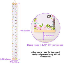 Load image into Gallery viewer, QtGirl Kids Growth Chart, Height Chart for Child Height Measurement Wall Hanging Rulers Room Decoration for Girls, Boys, Toddlers(Flower)