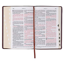 Load image into Gallery viewer, KJV Holy Bible, Giant Print Standard Size Premium Full Grain Leather Red Letter Edition - Thumb Index & Ribbon Marker, King James Version, Burgundy/Mahogany
