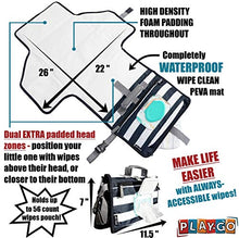 Load image into Gallery viewer, play-go Quick Wipes Portable Changing Pad, Foldable Diaper Mat, Waterproof Changing Station for Newborn Babies Infants Toddlers (Blue/Gray)