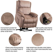 Load image into Gallery viewer, Harper&Bright Designs Power Lift Chair Soft Fabric Recliner Living Room Sofa Chair