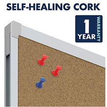 Load image into Gallery viewer, Mead Corkboard, Framed Bulletin Board, 3' x 2', Cork Board, Aluminum Frame (85361)