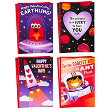 Load image into Gallery viewer, Hallmark Valentines Day Cards Assortment for Kids, 8 Valentine's Day Cards with Envelopes (Outer Space)