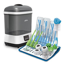 Load image into Gallery viewer, Dr. Brown's Clean Steam Baby Bottle and Pacifier Sterilizer and Dryer with Folding Baby Bottle Drying Rack