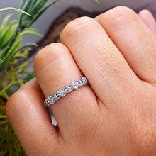 Load image into Gallery viewer, Dazzlingrock Collection 0.15 Carat (ctw) Sterling Silver Round Black & White Diamond Ladies Wedding Band, Size 8