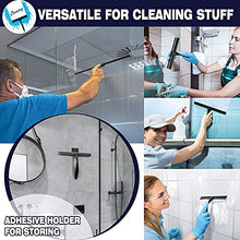 Load image into Gallery viewer, Shower Squeegee, 10-Inch Matte Black Squeegee, All-Purpose Stainless Steel Squeegee for Bathroom, Shower Doors, Mirrors, Tiles and Car Windows - 100% Streak Free