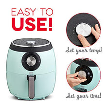 Load image into Gallery viewer, Dash DFAF455GBAQ01 Deluxe Electric Air Fryer + Oven Cooker with Temperature Control, Non-stick Fry Basket, Recipe Guide + Auto Shut Off Feature, 1700-Watt, 6 Quart, 6 qt, Aqua