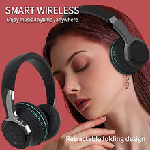 Load image into Gallery viewer, Wireless Headphones On Ear with Mic,Bluetooth Headset Foldable Headphone,Sport Earphones Headset for Gaming/Running/PC,Ideal Christmas Gift for Women Men Kids