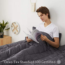 Load image into Gallery viewer, ZonLi Adults Weighted Blanket 20 lbs(60''x80'', Grey, Queen Size), Cooling Weighted Blanket for Adult, 100% Cotton Material with Glass Beads