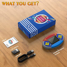 Load image into Gallery viewer, TEBIYOU Handheld Game Console for Kids with Buid in 218 Puzzle Leisure Video Games Portable Rechargeable Oval Colorful Gamming System with 3.0” LCD Boys Girls Birthday Christmas Party Gift (Gray)