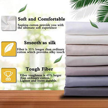 Load image into Gallery viewer, Bed Sheet Set Queen Size Sheets 4 Pieces, 600 Thread Count 100% Supima Cotton Sheets, Soft & Silk Sateen Weave, Fits Mattress Up to 18" ,Deep Pocket, Breathable & Fade Resistant