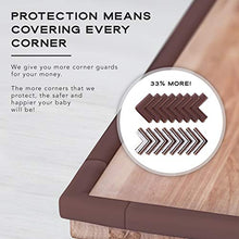 Load image into Gallery viewer, Bebe Earth - Baby Proofing Edge and Corner Guard Protector Set (16 Corners) - Safety Bumpers - Child Proof Furniture and Tables - Pre-Taped Bumper Corners (Brown)