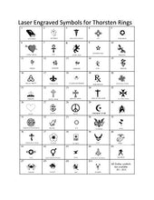 Load image into Gallery viewer, Thorsten Valor Grooved Tungsten Ring Wedding Band with Silver Inlay and 1/4-Carat tw Black Diamonds 8mm from Roy Rose Jewelry Size 12