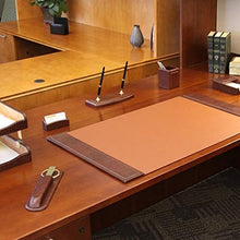 Load image into Gallery viewer, Dacasso Brown Crocodile Embossed Leather Desk Set, 10-Piece (D2020)