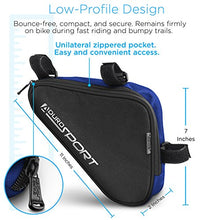 Load image into Gallery viewer, Aduro Sport Bicycle Bike Storage Bag Triangle Saddle Frame Pouch for Cycling (Blue)