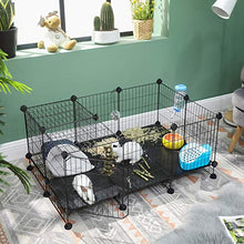 Load image into Gallery viewer, SONGMICS Pet Playpen Includes Zip Ties, Upgrade Customizable Animal Fence with Storage, Door, Metal Wire Pen Fence for Small Animals, Bunnies, Rabbits, Puppy Guinea Pigs, for Indoor Use ULPI03H