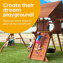 Load image into Gallery viewer, Jungle Gym Kingdom 18" Trapeze Swing Bar Rings 48" Heavy Duty Chain Swing Set Accessories & Locking Carabiners (Green)