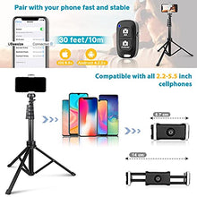 Load image into Gallery viewer, 62" Phone Tripod Accessory Kits, Aureday Camera & Cell Phone Tripod Stand with Wireless Remote and Universal Tripod Head Mount, Perfect for Selfies/Video Recording/Vlogging/Live Streaming