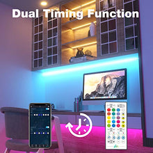 Load image into Gallery viewer, RGB Under Cabinet Lights Plug in, 3 PCS 12 Inch Under Cabinet Lighting Kit, Closet Lights with Smart APP Remote & Adapter, Dimmable Under Counter Lights for Kitchen, Shelf, Workbench, Desk, Bookcase
