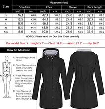 Load image into Gallery viewer, Women's Raincoats Waterproof Rain Jacket Long Lightweight Outdoor Windbreaker Hooded Trench Coats with Pockets Black XXL