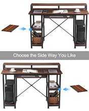 Load image into Gallery viewer, QooWare Computer Desk with Shelves, 47" Writing Desk w/Keyboard Tray & Monitor Stand Riser - Achieve More, Strain Less - Large Desk Space Wooden Study Table for Home Office