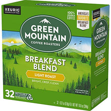 Load image into Gallery viewer, Green Mountain Coffee Roasters Breakfast Blend, Single-Serve Keurig K-Cup Pods, Light Roast Coffee Pods, 32 Count