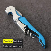 Load image into Gallery viewer, 4 Packs Professional Waiter Corkscrew Wine Openers Set,Upgraded With Heavy Duty Stainless Steel Hinges Wine Key for Restaurant Waiters, Sommelier, Bartenders (BLUE 4 Packs)
