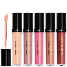 Load image into Gallery viewer, Lip Gloss Set by Revlon, Super Lustrous 5 Piece Gift Set, Non-Sticky, High Shine, Cream & Pearl Finishes, Pack of 5