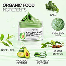 Load image into Gallery viewer, Organic Avocado Vegan Dead Sea Mud Mask Nourishing Hydration Deep Cleansing Relaxing & Hydrating Facial Treatment Blackhead Remover Smooth Skin Green Tea Natural Healing Clay Mask for Face & Body