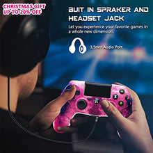 Load image into Gallery viewer, Wireless Controller for PS4,Excellent Performance Double Shock Gamepad Compatible with Playstation 4/Pro/Slim with Headset Jack, Touch Pad, Motion Control - Pink