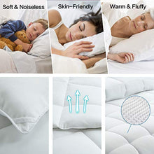 Load image into Gallery viewer, MAEVIS Soft King Size Comforter All Season Lightweight Quilted Down Alternative Fluffy White Comforter Skin Friendly Breathable Cooling Hypoallergenic Microfiber Filling