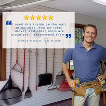 Load image into Gallery viewer, MANOKY Shovel Holder Wall Mount Outdoor 10 Pack - Garden Yard Tool Organizer for Garage - Shed Organizers and Storage Hooks - Rake Rack - Tool Holder and Hanger - Hardware Included