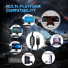 Load image into Gallery viewer, EKSA E1000 USB Gaming Headset for PC - Computer Headphones with Microphone/Mic Noise Cancelling, 7.1 Surround Sound Wired Headset&RGB Light - Gaming Headphones for PS4/PS5 Console Laptop