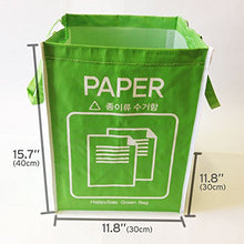 Load image into Gallery viewer, Recycle Bin Separate Recycle Bag Waste Baskets Compartment Container with Inner Frame (3 Bins + 3 Inner Frames) by Happy Sale