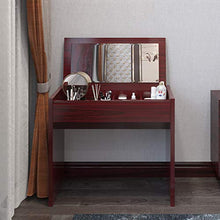 Load image into Gallery viewer, Sunon Makeup Table,Vanity Dressing Table with Flip-Desktop Mirror, Cosmetic and Jewelry Organizers (Mahogany)