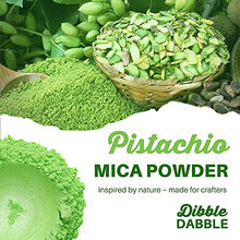 Load image into Gallery viewer, Dibble Dabble Mica Powder - Pistachio 100g - Cosmetic Grade Mica Pigment Powder for Soap Making, Epoxy Resin, Lip Gloss, Nails, Bath Bombs, Slime (Green)