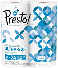 Load image into Gallery viewer, Amazon Brand - Presto! 308-Sheet Mega Roll Toilet Paper, Ultra-Soft, 24 Count