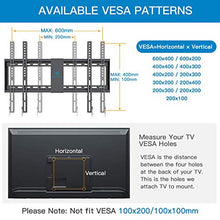 Load image into Gallery viewer, PERLESMITH Fixed TV Wall Mount Bracket Low Profile for 32-82 inch LED, LCD,and OLED Flat Screen TVs - Fits 16”- 24” Wood Studs, Fix TV Mount with VESA 600 x 400mm Holds up to132lbs
