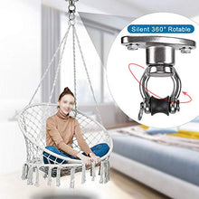 Load image into Gallery viewer, BeneLabel Permanent Antirust Stainless Steel Heavy Duty Swing Hanger 1200LB Capacity, Bearing Swing Hook 360° Rotation, 2 Wood Screws, 2 Expansion Bolts, Yoga Hammock Chair Sandbag, Swing Set