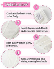 Load image into Gallery viewer, Finihen Girls Panties Cotton Bikini For Teen Girls Underwear Comfortable Multipacks Size 16 White