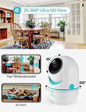 Load image into Gallery viewer, HeimVision 3MP Security Camera, HM202A 2K HD WiFi Indoor Camera with Night Vision/2 Way Audio/Motion Detection, Wireless Home Surveillance Camera for Kids/Pet/Baby Monitor, Support Cloud/MicroSD