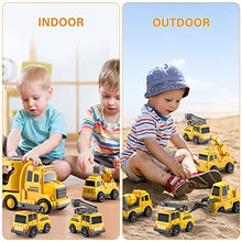 Load image into Gallery viewer, TEMI Construction Truck Toys Cars for Toddlers 3-5 - 7-in-1 Friction Power Vehicle Toy for 3 4 5 6 Year Old Boys, Carrier Transport Trucks for Kids 3-5 Years, Car Toys Set for Age 3-9 Boys & Girls