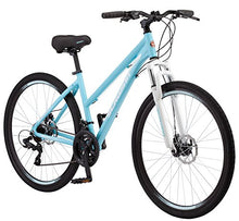 Load image into Gallery viewer, Schwinn GTX 2.0 Comfort Adult Hybrid Bike, Dual Sport Bicycle, 16-Inch Aluminum Frame, Light Blue