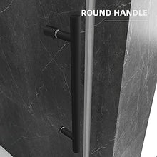 Load image into Gallery viewer, FEKEWIO Soft Close Single Sliding Shower Door, 56-60" x 76" Inch Frameless Walk-in Bathroom Shower Doors, Clear Tempered Glass 3/8" Shower Enclosure SS09 (Matte Black)