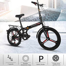Load image into Gallery viewer, HUUH Folding Bikes for Adults,20" 7 Speed City Folding Compact Bike Bicycle Urban CommuterćShip from USAć (Black)