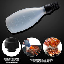 Load image into Gallery viewer, Silicone Basting Brush for Cooking - Oil Dispenser with Brush, All in One Oil Brush for Cooking, BBQ Brush, BBQ Mop -Smoker Accessories Gifts for Men - Sauce Brush for Cooking - Grilling Tools(Orange)