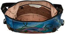 Load image into Gallery viewer, Anna by Anuschka Hand Painted Leather Women's Shoulder HOBO, Midnight Floral