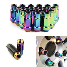 Load image into Gallery viewer, 20 PCS Universal Chrome M12x1.5 Extended Tuner Lug Nuts-Open End Cone Seat, Wheel Bolts Stud Forged Racing Lug Nuts Spline V48 Auto Acorn Rim Extend Lock Cover