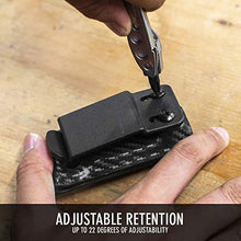 Load image into Gallery viewer, Clip & Carry Kydex Multitool Sheath for LEATHERMAN FREE P2 - Made in USA (Multi-tool not included) EDC Multi Tool Holder Holster Cover (Carbon Fiber Black)