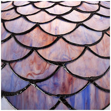 Load image into Gallery viewer, Traditional Antique Accent Table Lamp 18" High Deep Brown Blue Shell Tiffany Style Glass Shade for Bedroom Bedside - Robert Louis Tiffany