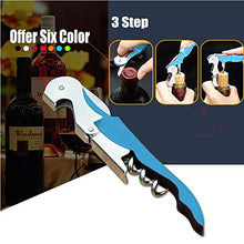 Load image into Gallery viewer, 4 Packs Professional Waiter Corkscrew Wine Openers Set,Upgraded With Heavy Duty Stainless Steel Hinges Wine Key for Restaurant Waiters, Sommelier, Bartenders (BLUE 4 Packs)
